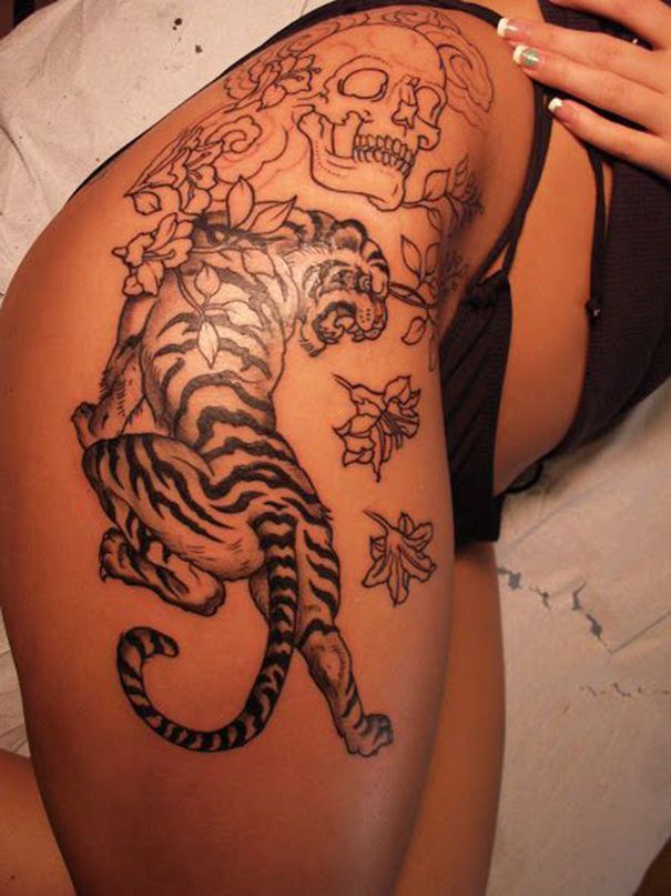 Top 20 der besten Tiger Tattoos -   18 tattoo girl tiger
 ideas