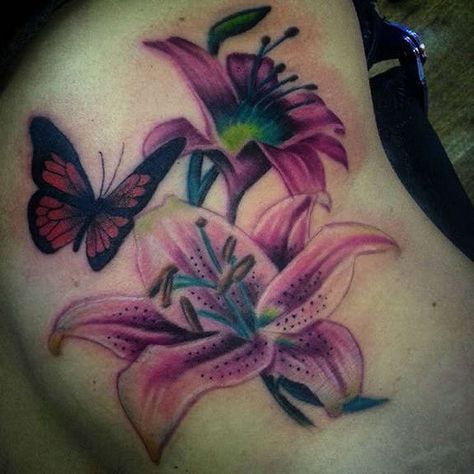 35 Pretty Lily Flower Tattoo Designs -   18 tattoo girl tiger
 ideas