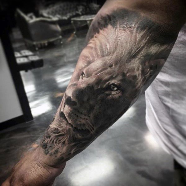 60 Lion Sleeve Tattoo Designs For Men - Masculine Ideas -   19 realistic lion tattoo
 ideas
