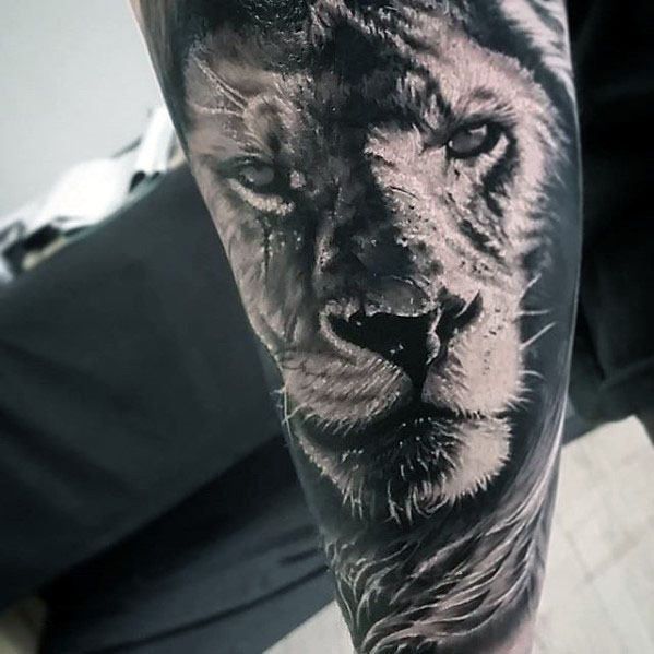50 Realistic Lion Tattoo Designs For Men - Felidae Ink Ideas -   19 realistic lion tattoo
 ideas