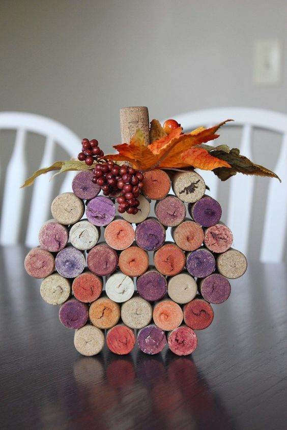 Wine Cork Pumpkin // Make Your Own with This Easy Tutorial -   19 wine bottle cork
 ideas