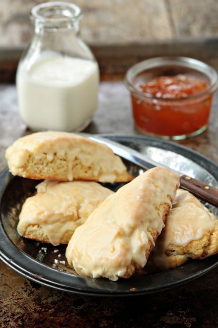 Glazed Orange Scones - like Panera's, but BETTER! | My Baking Addiction -   20 baking recipes scones
 ideas