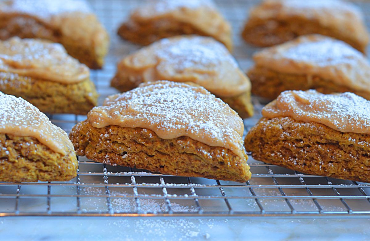 Pumpkin Scones with Spiced Pumpkin Glaze -   20 baking recipes scones
 ideas