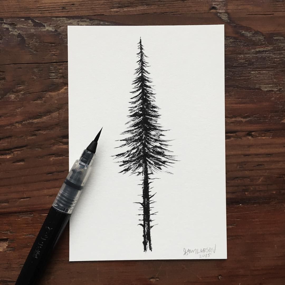 Fir tree by Sam Larson -   20 fir tree tattoo
 ideas
