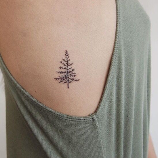 23 Amazing Forest Tattoos For Everyone Who Loves To Wander Through The Woodland -   20 fir tree tattoo
 ideas