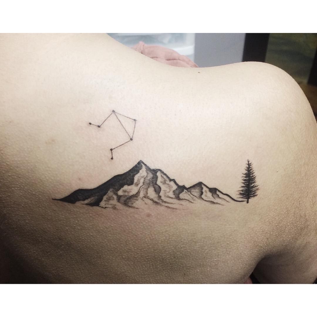 Little Libra mountain range.                                                                                                                                                                                 More -   20 mountain tattoo ribs
 ideas
