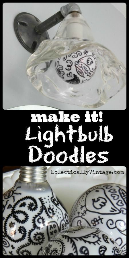 Lightbulb Doodles - the Coolest of Sharpie Crafts -   20 sharpie crafts room decor
 ideas