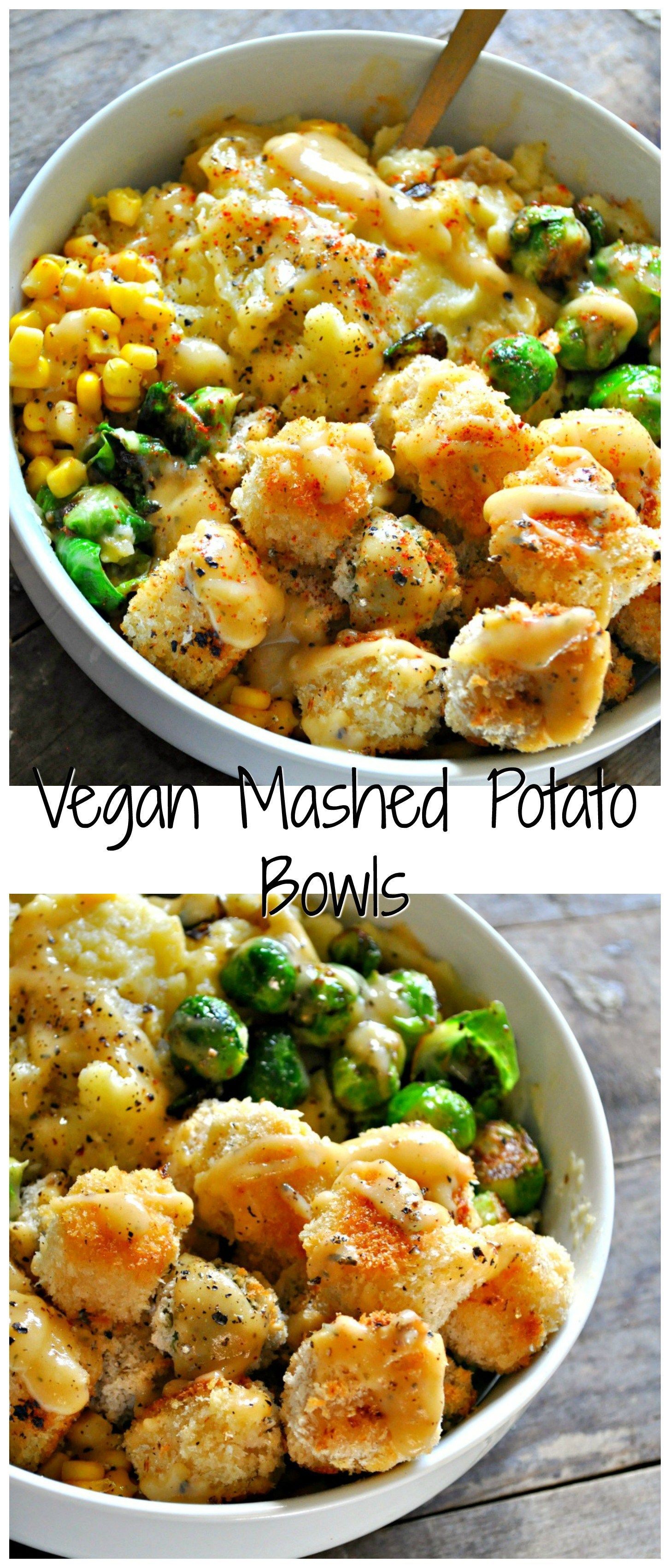 Vegan Mashed Potato Bowls -   20 thanksgiving recipes mashed
 ideas