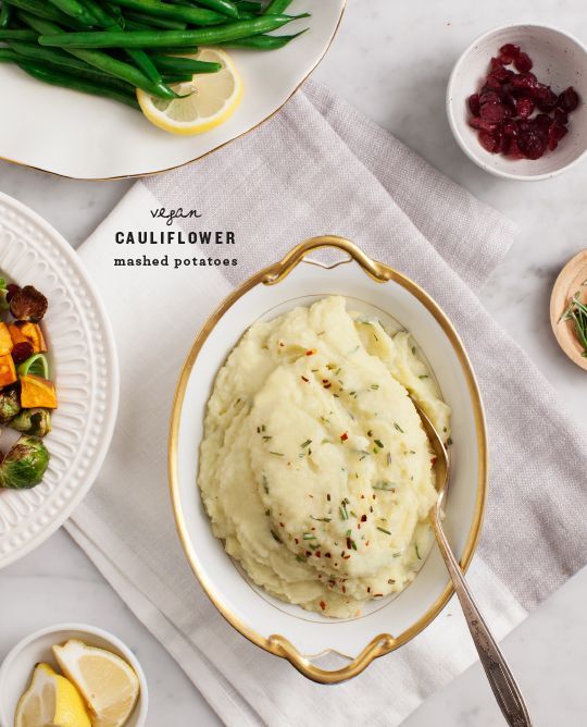 Vegan cauliflower mashed potatoes -   20 thanksgiving recipes mashed
 ideas