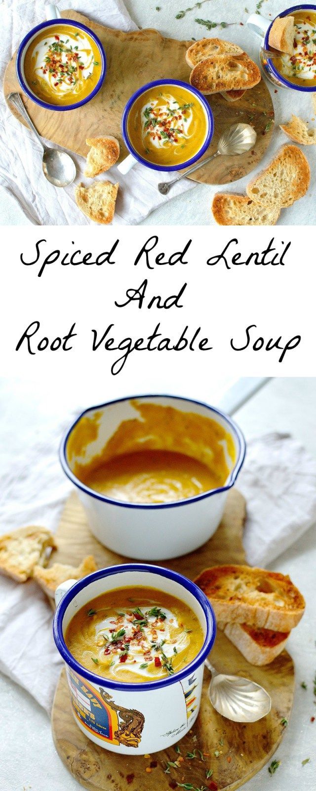 Vegan spiced red lentil and root vegetable soup - a hearty, healthy and filling soup that is quick and easy to make. -   20 vegetable recipes quick
 ideas