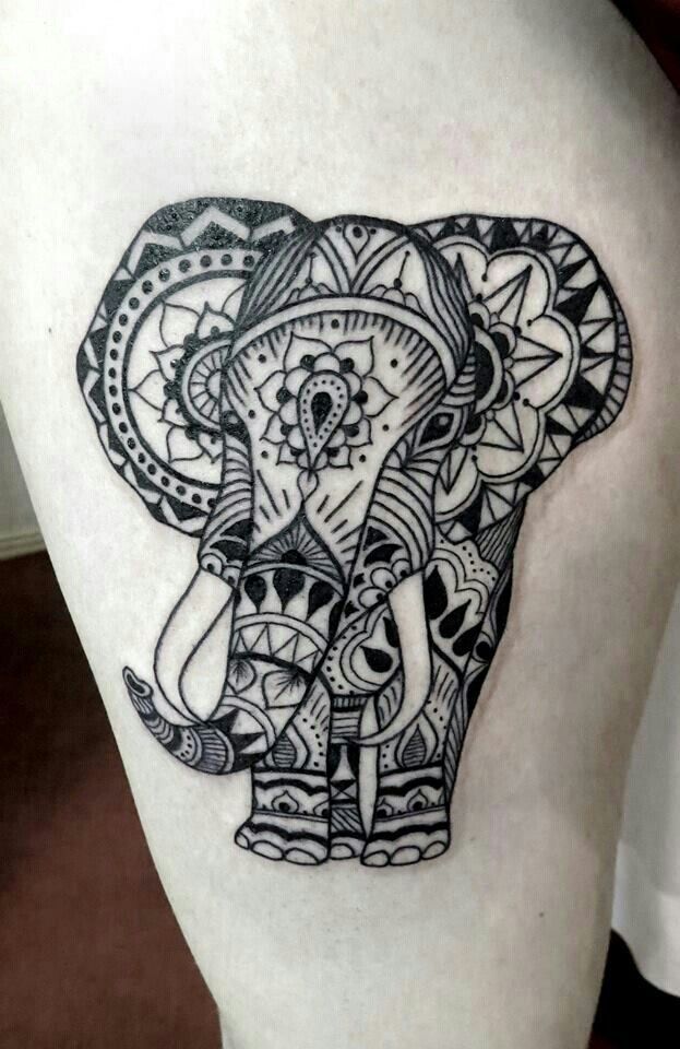 Adorable and Fashionable Animal Tattoos To Try -   21 henna elephant tattoo
 ideas