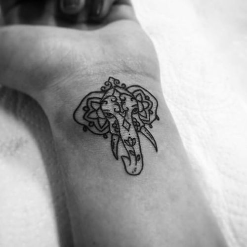 Small little elephant                                                                                                                                                                                 More #wrist_tattoo_elephant -   21 henna elephant tattoo
 ideas