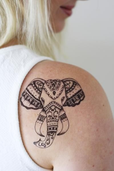 Elephant temporary tattoo -   21 henna elephant tattoo
 ideas