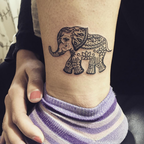 small elephant, good luck, fortune, protection                                                                                                                                                                                 More -   21 henna elephant tattoo
 ideas