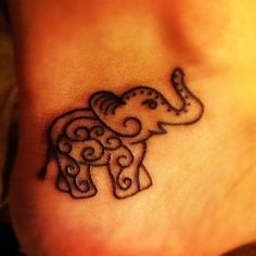 51 Cute and Impressive Elephant Tattoo Ideas -   21 henna elephant tattoo
 ideas