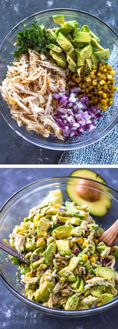 Healthy Avocado Chicken Salad -   22 avocado recipes bacon
 ideas