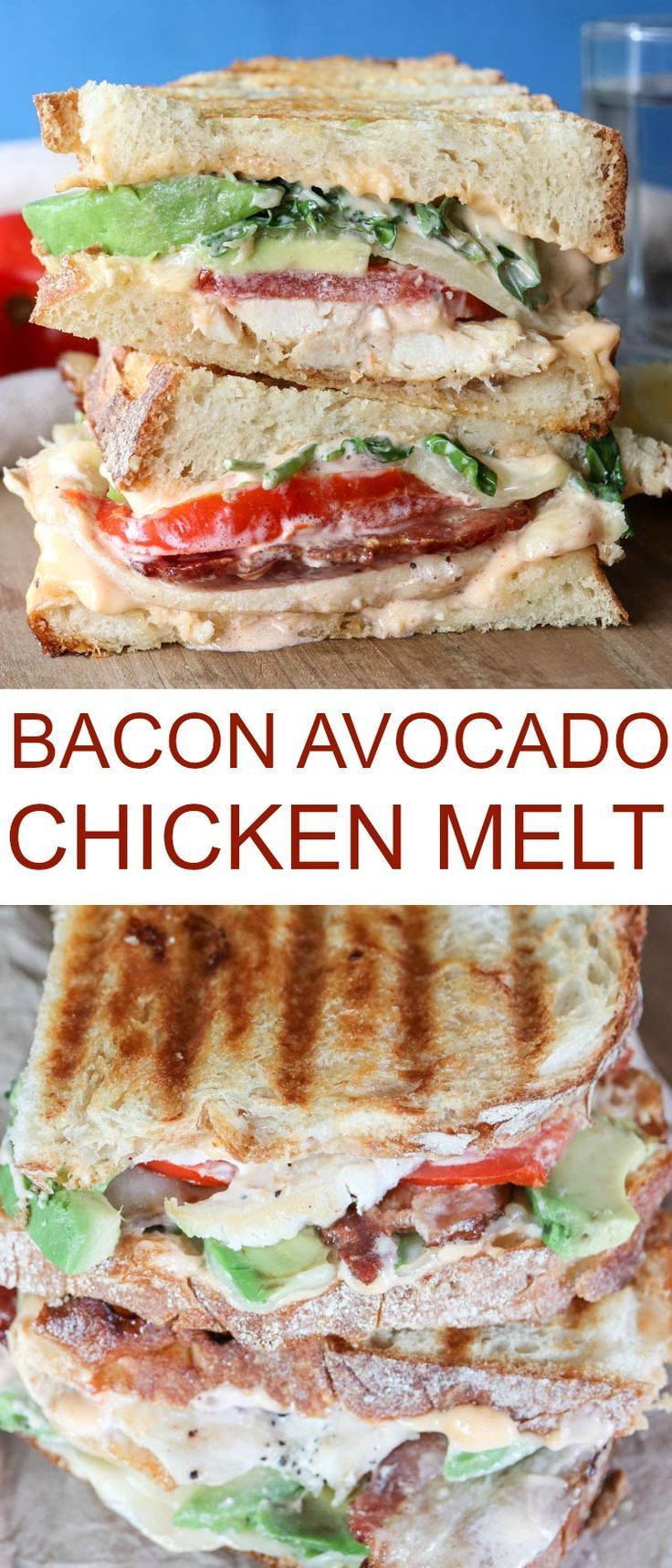 Such a great recipe for a sandwich with chicken, avocado, bacon, cheese and a homemade chipotle sauce. -   22 avocado recipes bacon
 ideas
