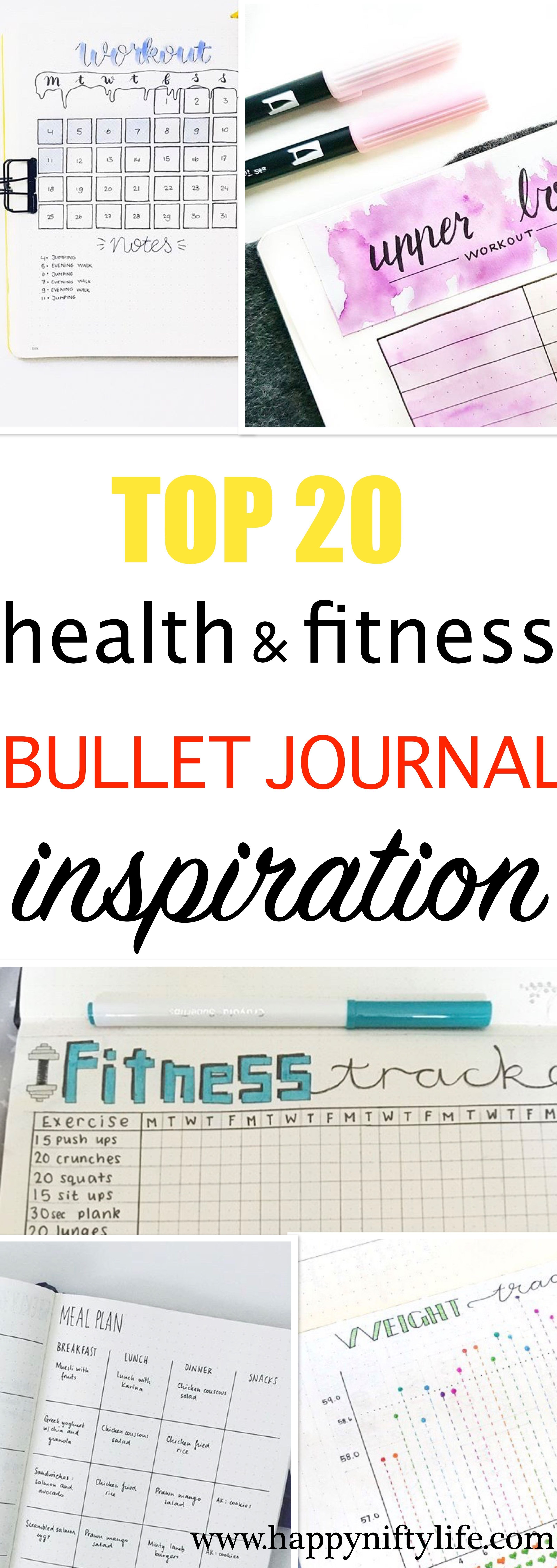 Bullet Journal Page Ideas for Tracking Health and Fitness Goals -   22 homemade fitness journal
 ideas