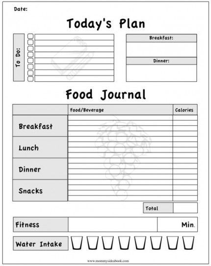 Printable Workout Journal | ... for myself to track my daily foods, exercise and even my water intake -   22 homemade fitness journal
 ideas