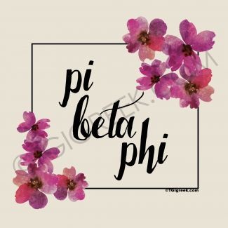Pi Beta Phi-OU Floral PR square flowers -   22 sorority crafts floral
 ideas
