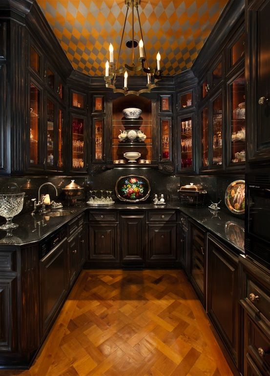 53 Stylish Black Kitchen Designs -   22 victorian decor interior design ideas