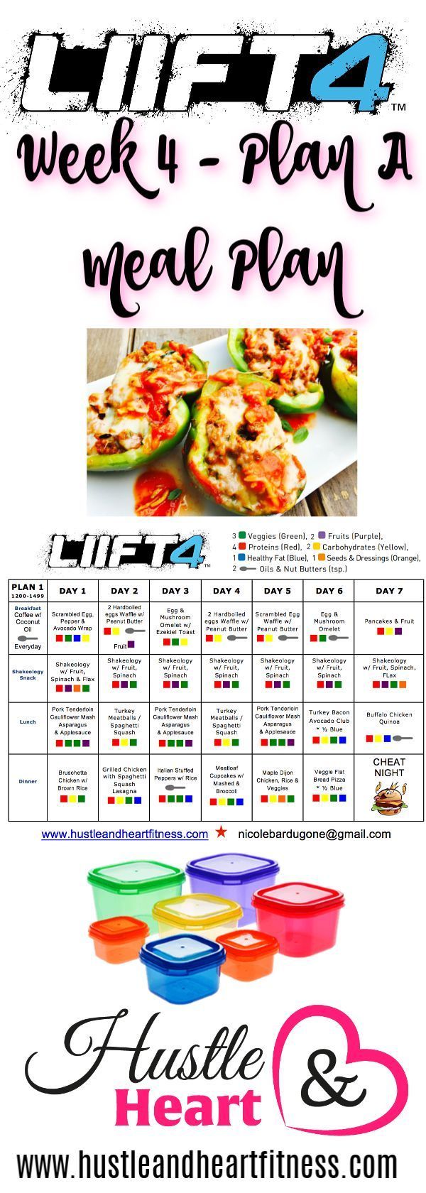 LIIFT4 Weekly Meal Plan with Recipes | Fix Friendly Recipes And Tips | United States | Hustle & Heart Fitness -   23 21 day fast
 ideas