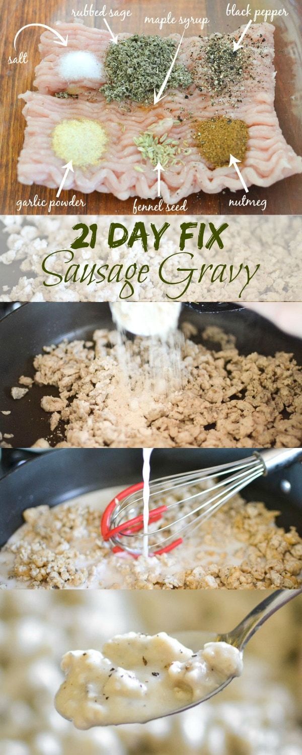 21 Day Fix Sausage Gravy -   23 21 day fast
 ideas