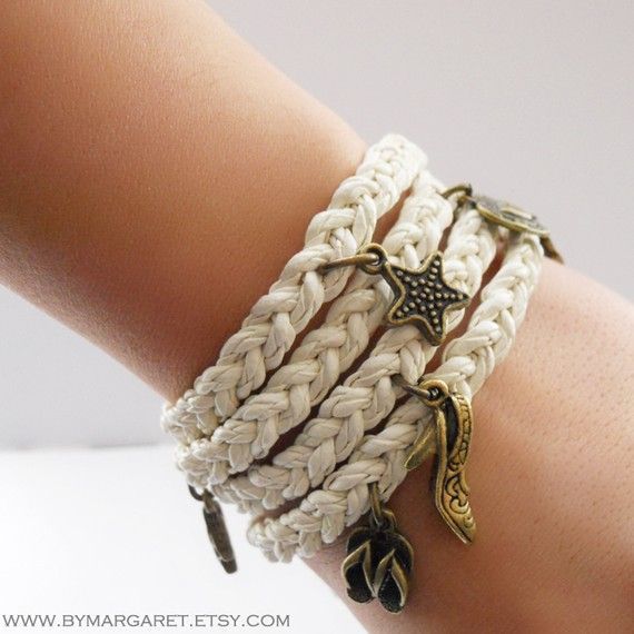 KIDADA INSPIRED White braided friendship bracelet -   23 diy bracelets crochet
 ideas