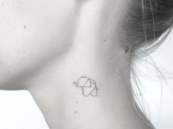 61 Beautiful Origami Inspired Tattoo Designs -   23 elephant tattoo small
 ideas