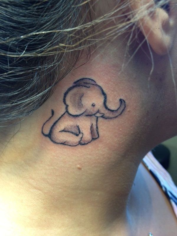 85 Cute & Tiny Elephant Tattoo Designs -   23 elephant tattoo small
 ideas