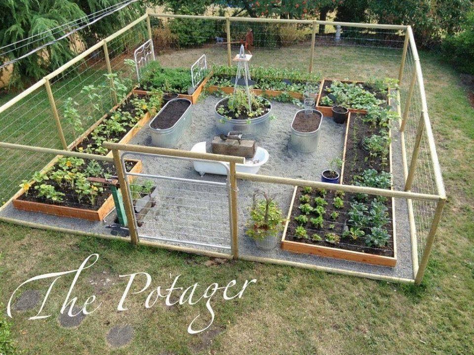 Screened in, raised bed garden area -   23 garden landscaping layout ideas