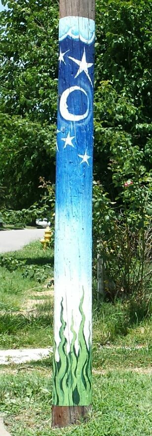 Moon City Creative District Painted pole 2014 Missouri Street -   23 garden lighting pole
 ideas