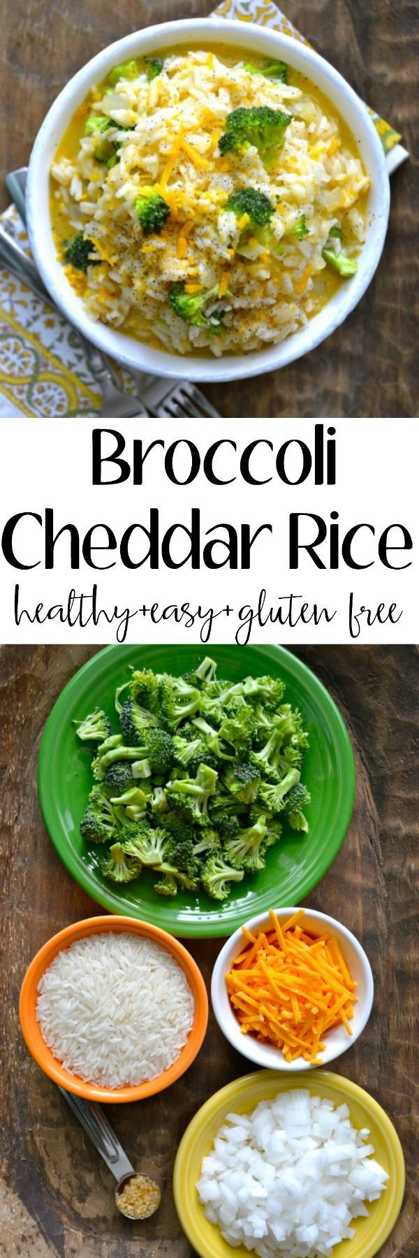 Creamy Broccoli Cheddar Rice!! This is the ultimate comfort food! Perfect as an easy side dish or a vegetarian meal! Loaded with sharp cheddar, tender rice and fresh broccoli! Gluten free! -   23 gluten free rice recipes
 ideas