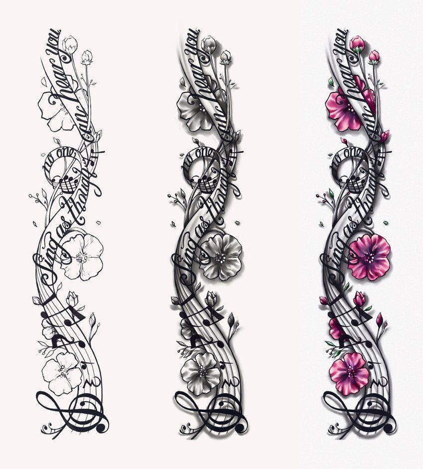 Music Notes Designs | Musical Notes Tattoo Design by CrisLuspoTattoos -   23 music tattoo hand
 ideas