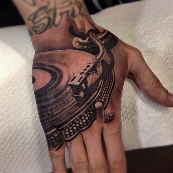 23 music tattoo hand
 ideas