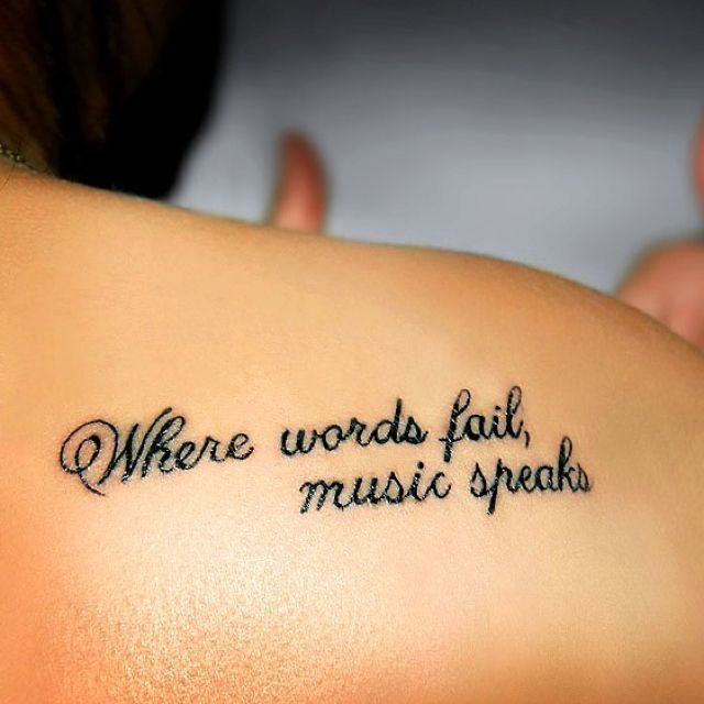 Where words fail, music speaks -   23 music tattoo hand
 ideas
