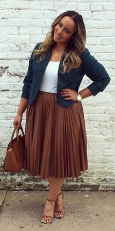 2016 Fall & 2017 Winter Fashion Trends for Curvy and Plus Size Women -   23 style inspiration skirt
 ideas