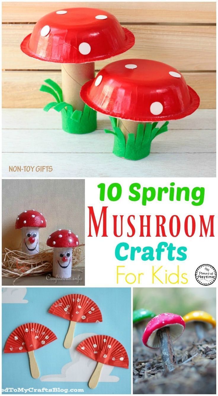 10 Spring Mushroom Crafts for Kids -   23 wooden spring crafts
 ideas