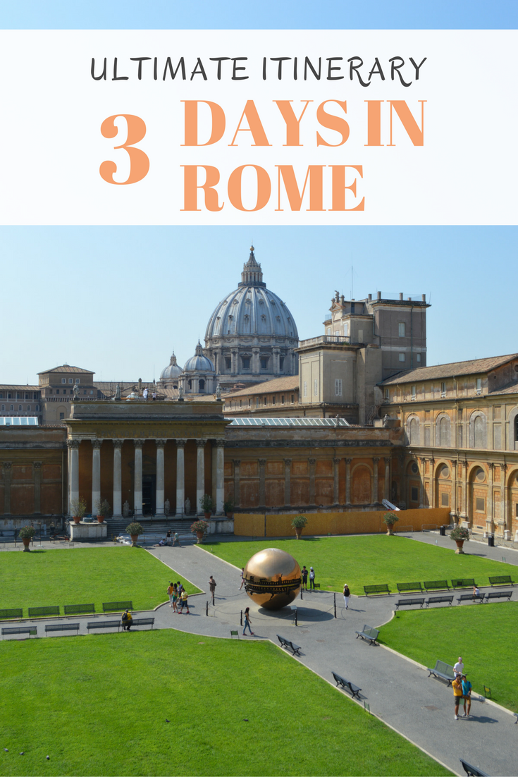 Here is how you can make the most of Rome, Italy in three days! What to see and do itinerary that shows you a step-by-step for your stay in Rome. Maps included! -   24 3 day list
 ideas