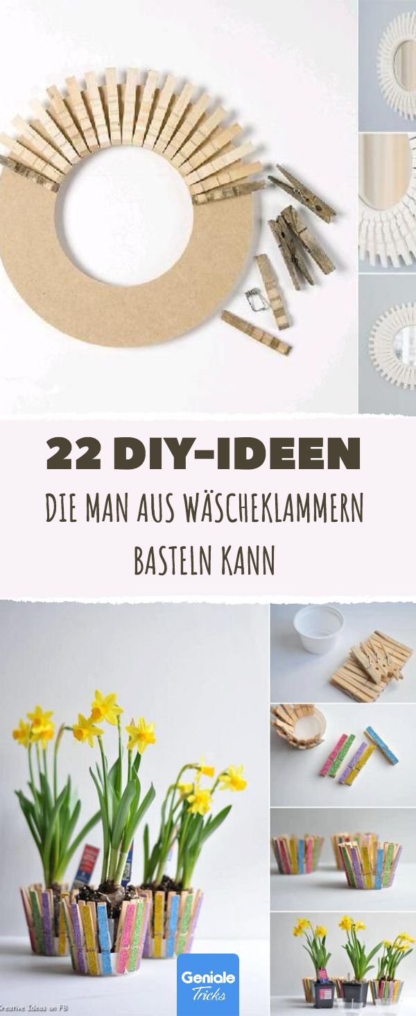 22 coole Sachen, die man aus W?scheklammern basteln kann. -   24 diy basteln holz
 ideas