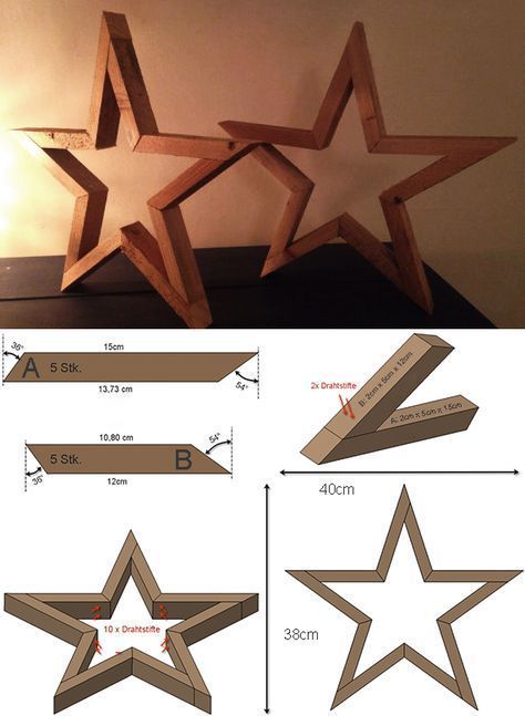 Wie kann ich einen Stern aus Holz basteln? -   24 diy basteln holz
 ideas