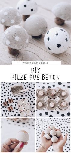 DIY Pilze aus Beton - Kreative und einfache Bastelidee mit Beton -   24 diy basteln holz
 ideas