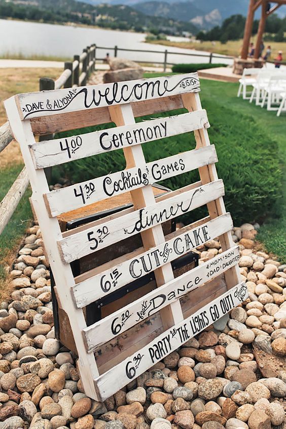 33 Most Popular Rustic Wedding Signs Ideas -   24 diy wedding outdoor
 ideas