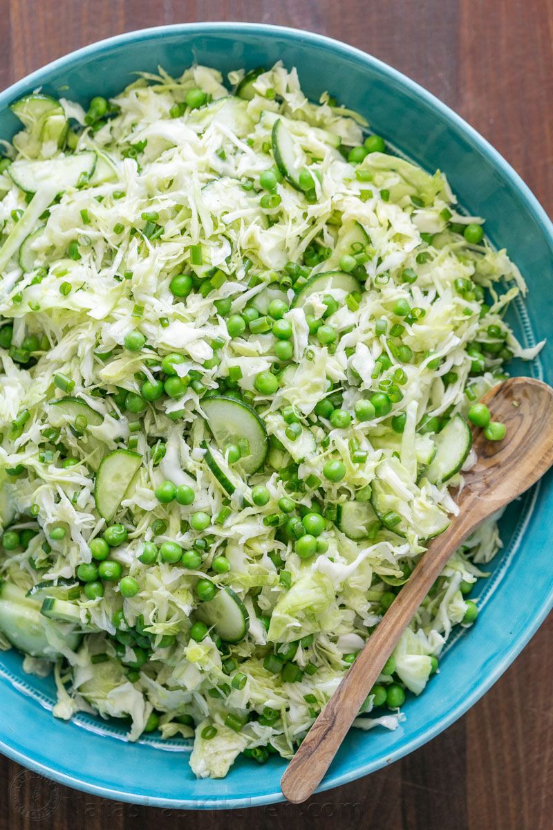 This cabbage and pea salad is vibrant, crisp and fresh. You will love the sweet pop of flavor from the peas and the easy zesty dressing!! -   24 green cabbage recipes
 ideas
