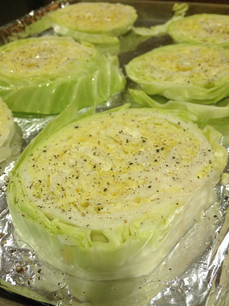 Garlic Rubbed Roasted Cabbage Steaks -   24 green cabbage recipes
 ideas