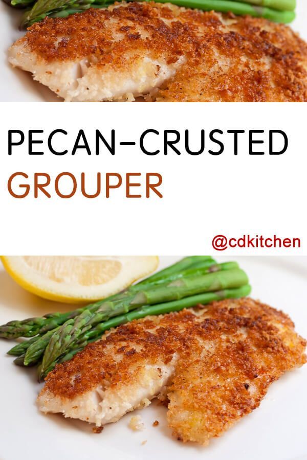 Made with pecan, bread crumbs, grouper fillet, salt and pepper, flour, eggs, butter or margarine, lemon, fresh Italian parsley | CDKitchen.com -   24 grouper fish recipes
 ideas