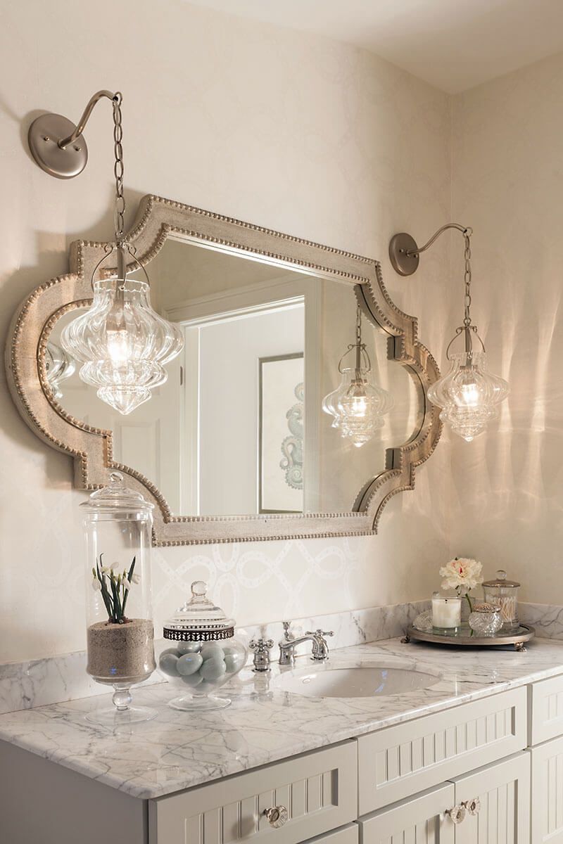 33 Mirror Decoration Ideas to Brighten Your Home -   24 silver bathroom decor
 ideas