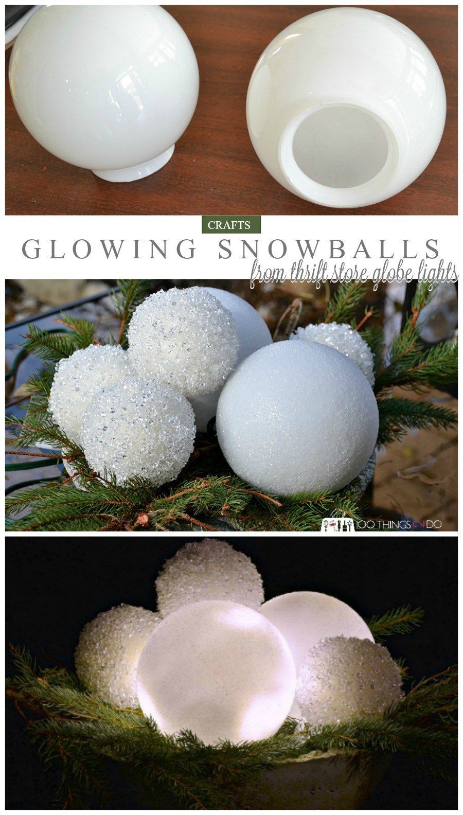 Glowing Snowballs - Winter Decor -   24 winter decor lights
 ideas