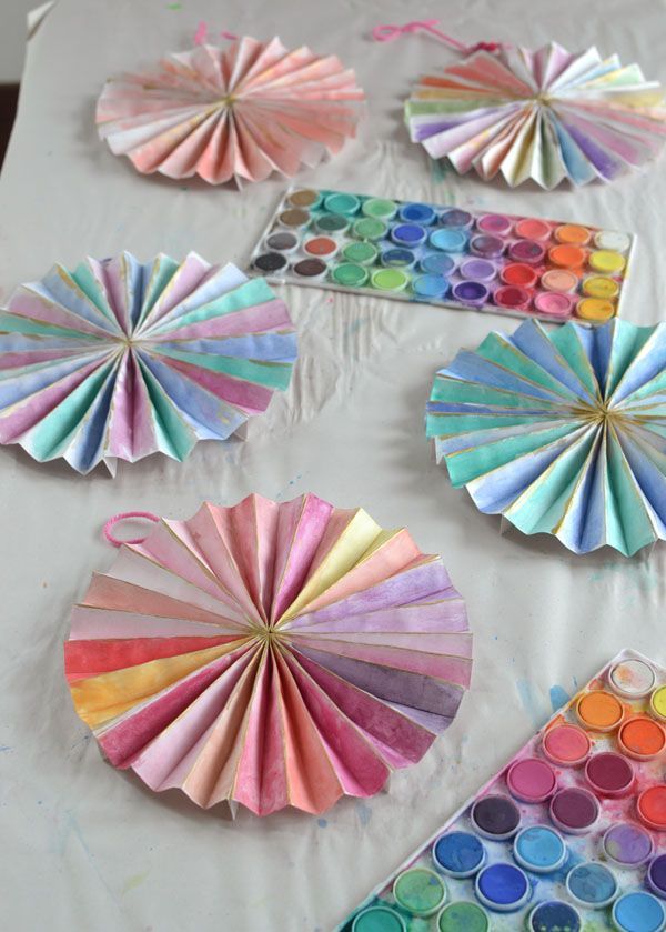 Watercolor Paper Pinwheels -   25 cool crafts with paper
 ideas