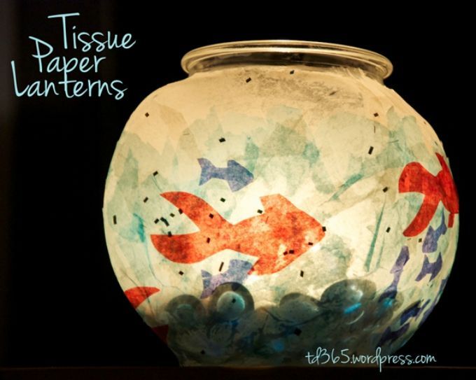 Tissue Paper Crafts: 50 DIY Ideas You Can Make With the Kids • Page 2 of 2 -   25 cool crafts with paper
 ideas